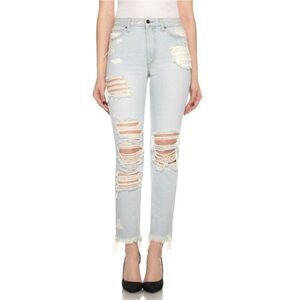 JOE'S JEANS Light Blue Debbie High Rise Straight Ankle 25